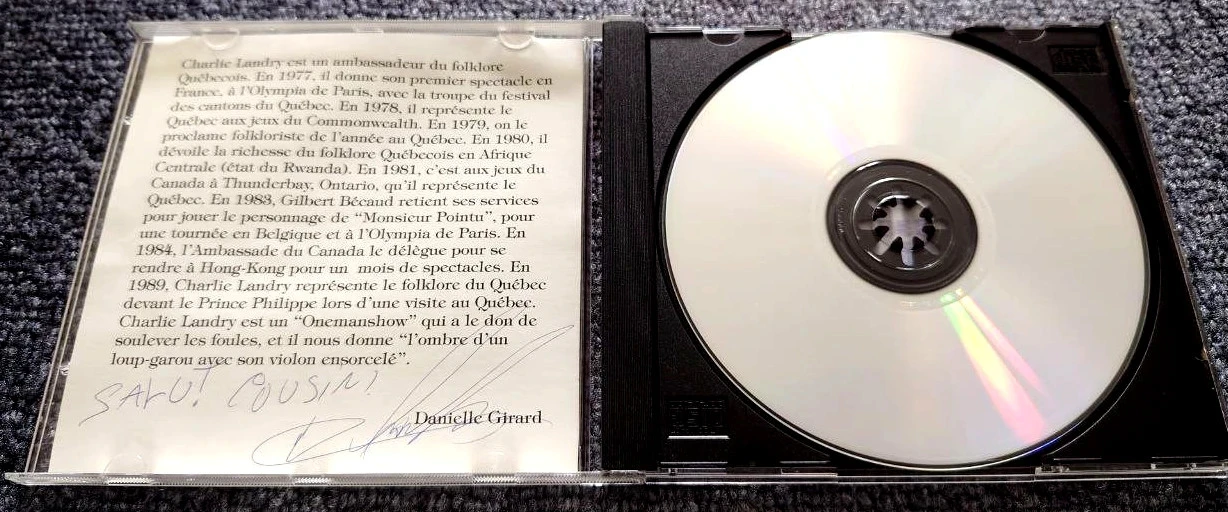 🎻 Zeldzaam gesigneerd CD: Charlie Landry, de folkloristische ziel van Quebec – photo 5